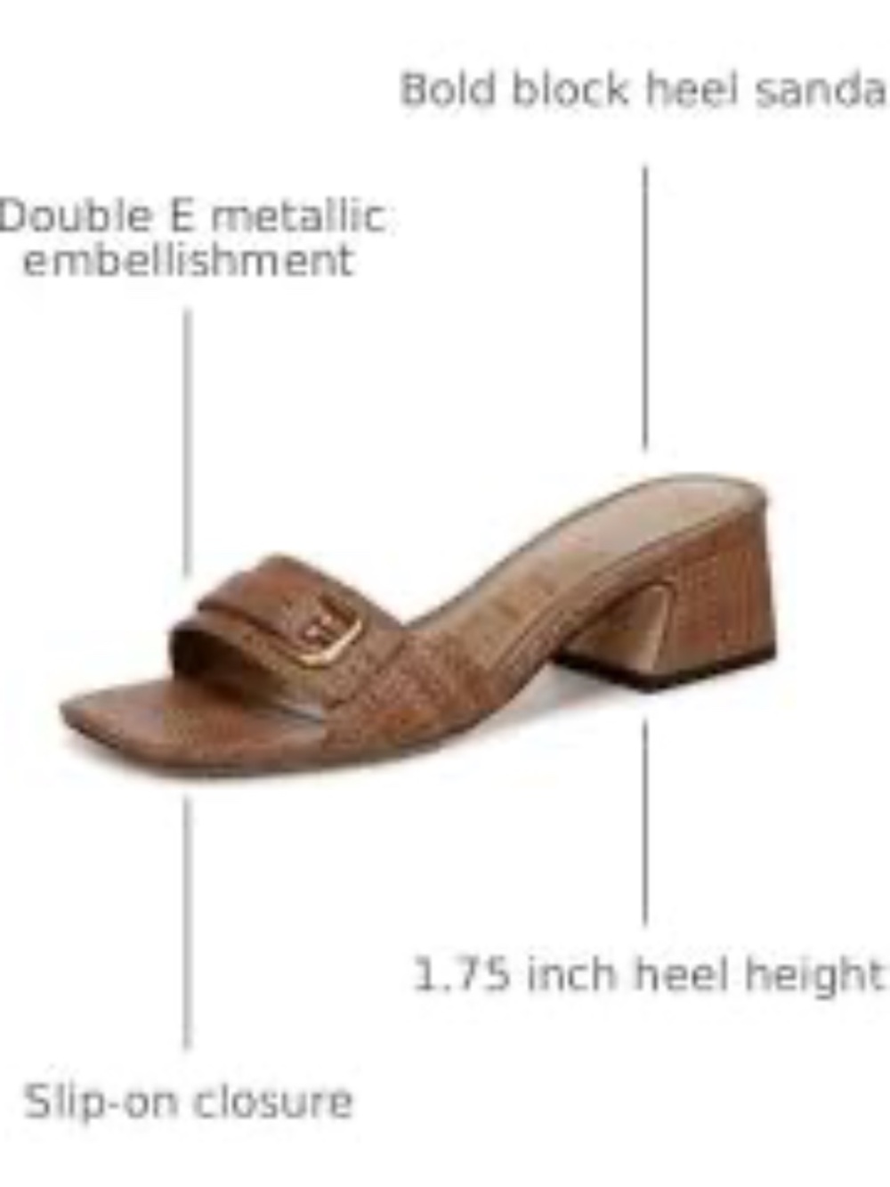 Sam Edelman Wilma Slide Sandal Brown Size 7